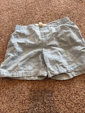 wonder nation Light Blue Elastic Waist Pull-On Shorts